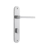 Door Lever Baltimore Oval Privacy Brushed Chrome CTC85mm H230xW40xP55mm in Brushed Chrome