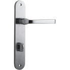 Pair of Iver Annecy lever door handles with oval backplates, featuring a sleek, modern design for stylish interior doors.