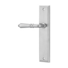 Door Lever Sarlat Stepped Latch Left Hand Fixed Brushed Chrome L111xP56mm BPH237xW50mm in Brushed Chrome