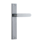 Door Lever Bronte on Long Backplate Brushed Chrome H240xW38xP65mm in Brushed Chrome