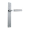 Door Lever Brunswick Rectangular Latch Brushed Chrome H240xW38xP60mm in Brushed Chrome