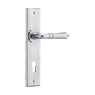 Sarlat Chamfered Euro Brushed Chrome H240xW50xP55mm in Brushed Chrome