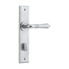 Sarlat Chamfered Privacy Brushed Chrome CTC85mm H240xW50xP55mm in Brushed Chrome