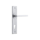 Baltimore Chamfered Euro Brushed Chrome H240xW50xP55mm in Brushed Chrome
