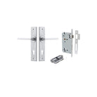 Door Lever Baltimore Chamfered Euro Pair Brushed Chrome CTC85mm L118xP56mm BPH240xW50mm Mortice Lock Euro Brushed Chrome CTC85mm Backset 60mm, Euro Cylinder Dual Function 5 Pin Brushed Chrome 65mm KA4 in Brushed Chrome