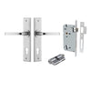Door Lever Annecy Chamfered Euro Pair Brushed Chrome CTC85mm L117xP65mm BPH240xW50mm Mortice Lock Euro Brushed Chrome CTC85mm Backset 60mm, Euro Cylinder Dual Function 5 Pin Brushed Chrome 65mm KA4 in Brushed Chrome