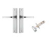 Door Lever Annecy Chamfered Brushed Chrome L117xP65mm BPH240xW50mm Passage Kit Tube Latch Split Cam 'T' Striker Brushed Chrome Backset 60mm in Brushed Chrome