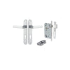 Door Lever Osaka Oval Euro Pair Brushed Chrome CTC85mm H240xW40xP55mm Entrance Kit Mortice Lock Euro Brushed Chrome CTC85mm Backset 60mm, Euro Cylinder Dual Function 5 Pin Brushed Chrome L65mm KA1 in Brushed Chrome