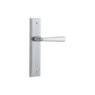 Door Lever Copenhagen Stepped Latch Pair Brushed Chrome H237xW50xP61mm in Brushed Chrome