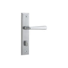 Door Lever Copenhagen Stepped Privacy Pair Brushed Chrome CTC85mm H237xW50xP61mm in Brushed Chrome