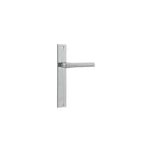 Door Lever Helsinki on Long Backplate Pair Brushed Chrome H240xW38xP44mm in Brushed Chrome