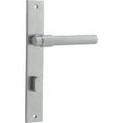 Door Lever Helsinki Rectangular Privacy Pair Brushed Chrome CTC85mm H240xW38xP44mm in Brushed Chrome