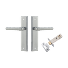 Door Lever Helsinki Stepped Latch Pair Brushed Chrome H237xW50xP44mm Passage Kit Tube Latch Split Cam 'T' Striker Brushed Chrome Backset 60mm in Brushed Chrome