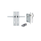 Door Lever Helsinki Chamfered Euro Pair Brushed Chrome CTC85mm L137xP60mm BPH240xW50mm Mortice Lock Euro Brushed Chrome CTC85mm Backset 60mm, Euro Cylinder Dual Function 5 Pin Brushed Chrome 65mm KA4 in Brushed Chrome