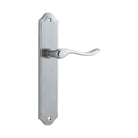 Door Lever Stirling Shouldered Latch Pair Brushed Chrome H250xW48xP64mm in Brushed Chrome