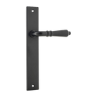 Door Lever Sarlat on Long Backplate Matt Black H240xW38xP55mm in Matt Black