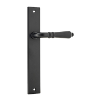Door Lever Sarlat on Long Backplate Matt Black H240xW38xP55mm in Matt Black