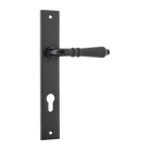 Door Lever Sarlat Rectangular Euro Matt Black CTC85mm H240xW38xP55mm in Matt Black