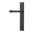 Door Lever Sarlat Rectangular Latch Left Hand Fixed Matt Black L111xP53mm BPH240xW38mm in Matt Black