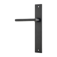 Door Lever Baltimore Rectangular Latch Left Hand Fixed Matt Black L118xP54mm BPH240xW38mm
