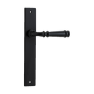 Door Lever Verona on Long Backplate Matt Black H237xW50xP59mm in Matt Black
