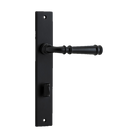 Door Lever Verona Rectangular Privacy Matt Black CTC85mm H237xW50xP59mm in Matt Black