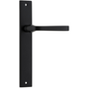 Door Lever Annecy on Long Backplate Matt Black H237xW50xP65mm in Matt Black