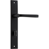 Door Lever Annecy Rectangular Privacy Matt Black CTC85mm H237xW50xP65mm in Matt Black