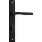 Door Lever Annecy Rectangular Privacy Matt Black CTC85mm H237xW50xP65mm in Matt Black