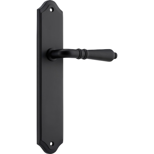 Door Lever Sarlat Shouldered Latch Matt Black H250xW48xP57mm in Matt Black
