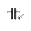 Door Lever Sarlat Shouldered Latch Matt Black H250xW48xP57mm Passage Kit Tube Latch Split Cam 'T' Striker Matt Black Backset 60mm in Matt Black