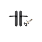 Door Lever Sarlat Shouldered Latch Matt Black H250xW48xP57mm Passage Kit Tube Latch Split Cam 'T' Striker Matt Black Backset 60mm in Matt Black