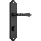 Door Lever Sarlat Shouldered Privacy Matt Black CTC85mm H250xW48xP57mm in Matt Black