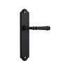 Door Lever Verona Shouldered Latch Matt Black H237xW50xP59mm in Matt Black