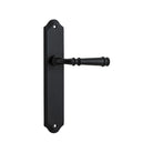 Door Lever Verona Shouldered Latch Matt Black H237xW50xP59mm in Matt Black