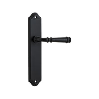Door Lever Verona Shouldered Latch Matt Black H237xW50xP59mm in Matt Black