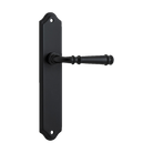Door Lever Verona Shouldered Latch Matt Black H237xW50xP59mm in Matt Black