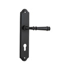 Door Lever Verona Shouldered Euro Matt Black CTC85mm H237xW50xP59mm in Matt Black