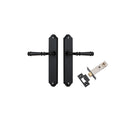 Door Lever Verona Shouldered Latch Matt Black H240xW50xP59mm Passage Kit Tube Latch Split Cam 'T' Striker Matt Black Backset 60mm in Matt Black