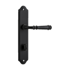 Door Lever Verona Shouldered Privacy Matt Black CTC85mm H237xW50xP59mm in Matt Black