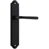 Door Lever Annecy Shouldered Latch Matt Black H237xW50xP65mm in Matt Black
