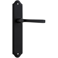 Door Lever Annecy Shouldered Latch Matt Black H237xW50xP65mm in Matt Black