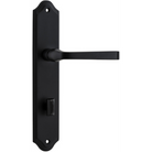 Door Lever Annecy Shouldered Privacy Matt Black CTC85mm H237xW50xP65mm in Matt Black