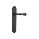 Door Lever Sarlat Oval Latch Matt Black H230xW40xP55mm in Matt Black
