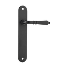 Door Lever Sarlat Oval Latch Matt Black H230xW40xP55mm in Matt Black