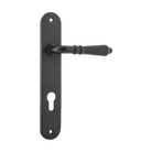 Door Lever Sarlat Oval Euro Matt Black CTC85mm H230xW40xP55mm in Matt Black