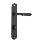 Door Lever Sarlat Oval Privacy Matt Black CTC85mm H230xW40xP55mm in Matt Black
