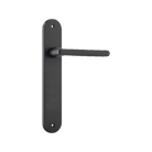 Door Lever Baltimore Oval Latch Matt Black H230xW40xP55mm in Matt Black