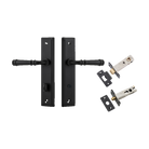 Pair of Iver Verona lever handles on stepped backplates, featuring elegant architectural hardware design.