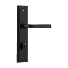 Door Lever Annecy Stepped Privacy Matt Black CTC85mm H237xW50xP65mm in Matt Black